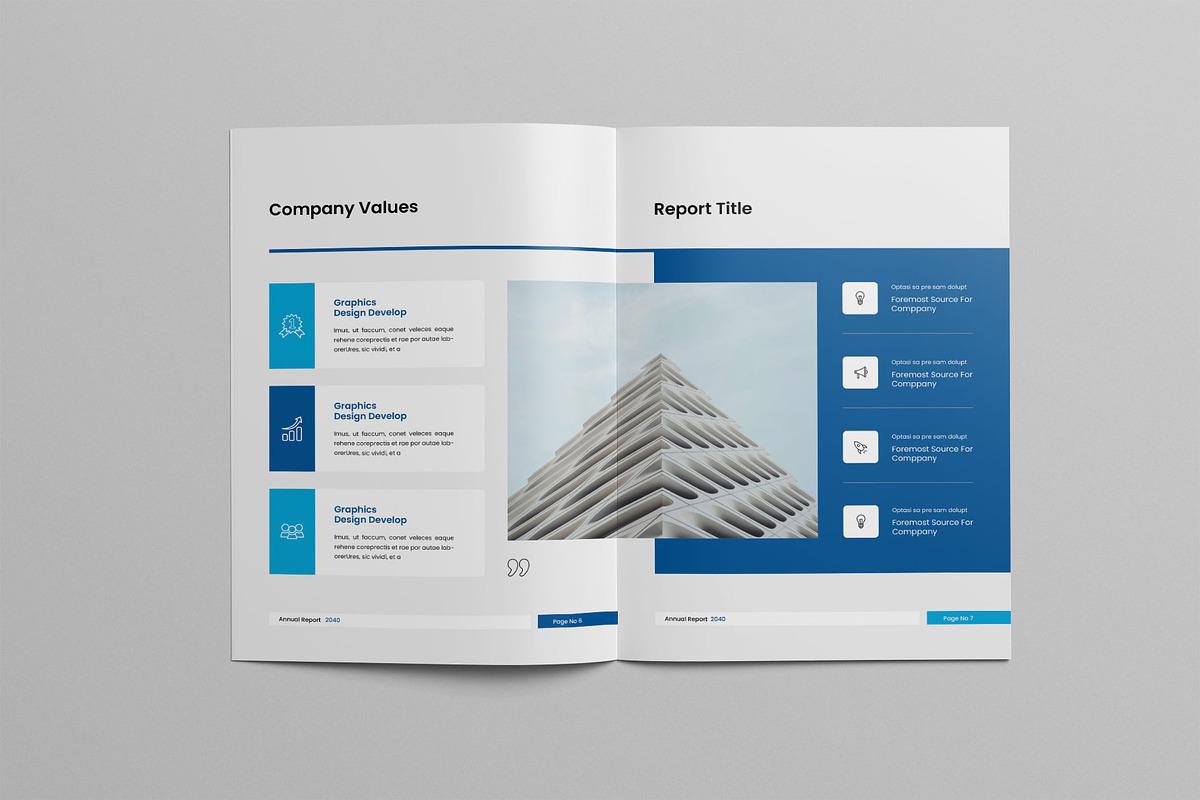 Annual Report, a Brochure Template by KreateTribe (Photo 3 of 11)