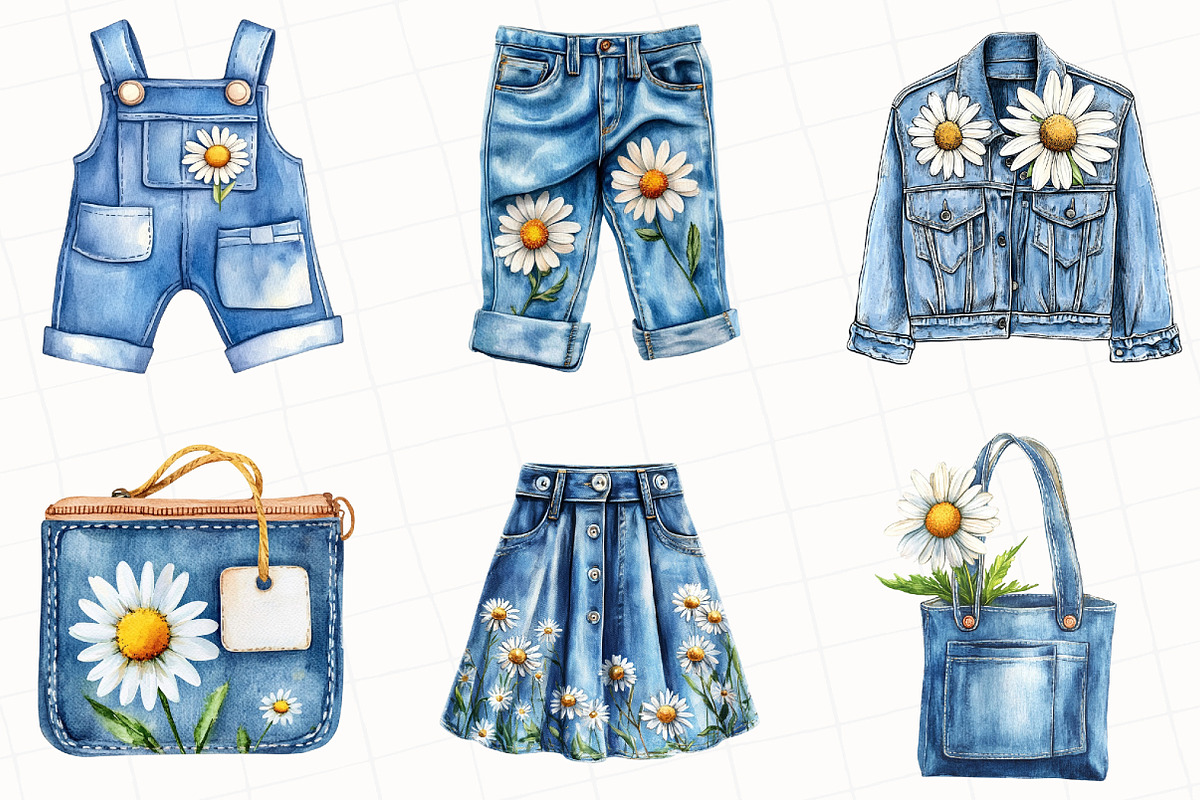 Watercolor Summer Daisy Clipart, an Illustration by OK Design (Photo 5 of 5)