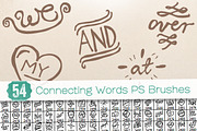 54 Connecting Words PS Brushes, a Brush Add-On by Frisk Shop (Thumbnail 1 of 2)