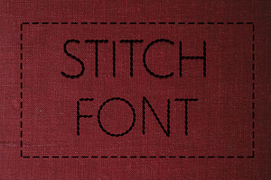 Stitched Line Font