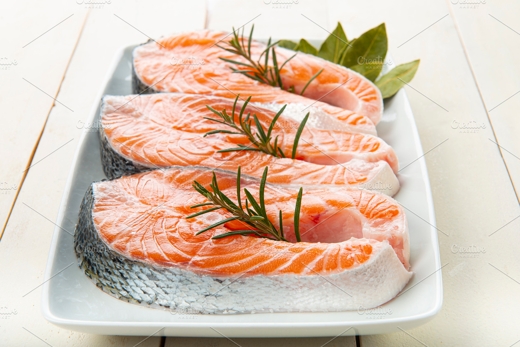Fresh salmon fillets, a Food & Drink Photo by Angel Simon Photography
