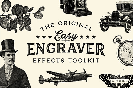 Easy Engraver Effects for Photoshop, a Layer Style Add-On by mockstar