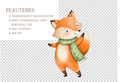 Cute Woodland Clipart PNG, an Object Illustration by MockupWizard (Thumbnail 4 of 5)