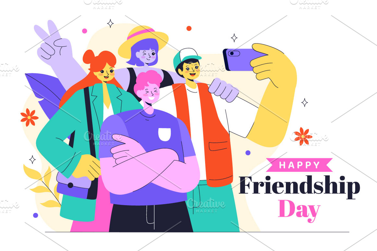 10 Happy Friendship Day Illustration, a Person Illustration by denayunebgt (Photo 4 of 4)