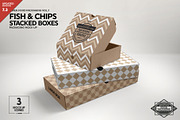 Stacked Fast Food Boxes Mockup, a Packaging Mockup by INCDesign (Thumbnail 1 of 10)