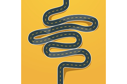 curvy road top view, a Transportation Illustration by IfH