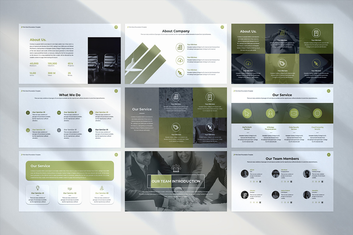 Pitch Deck PowerPoint Template, a Presentation Template by WhiteGraphic (Photo 6 of 16)