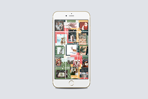 Instagram Puzzle Template Christmas