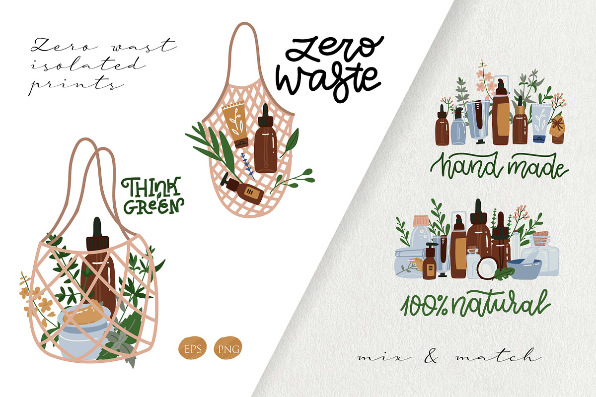 Organic cosmetics - big collection, an Illustration by Lana Sham (Photo 11 of 15)