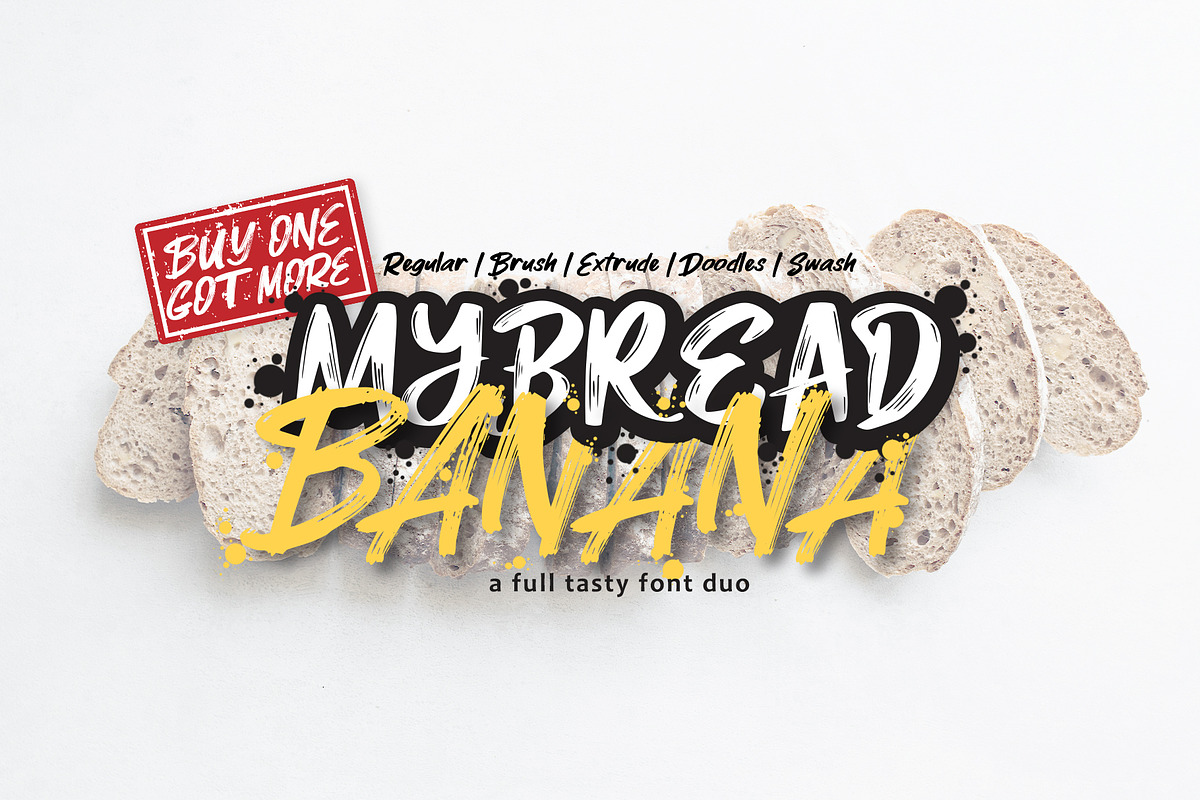 MyBread Banana Font Duo, a Font by D&K Project (Photo 1 of 10)