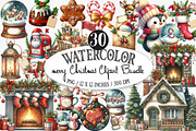 Merry Christmas Clipart, an Illustration by Designking (Thumbnail 1 of 5)
