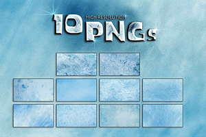 10 Ice Textures, Frozen Overlays