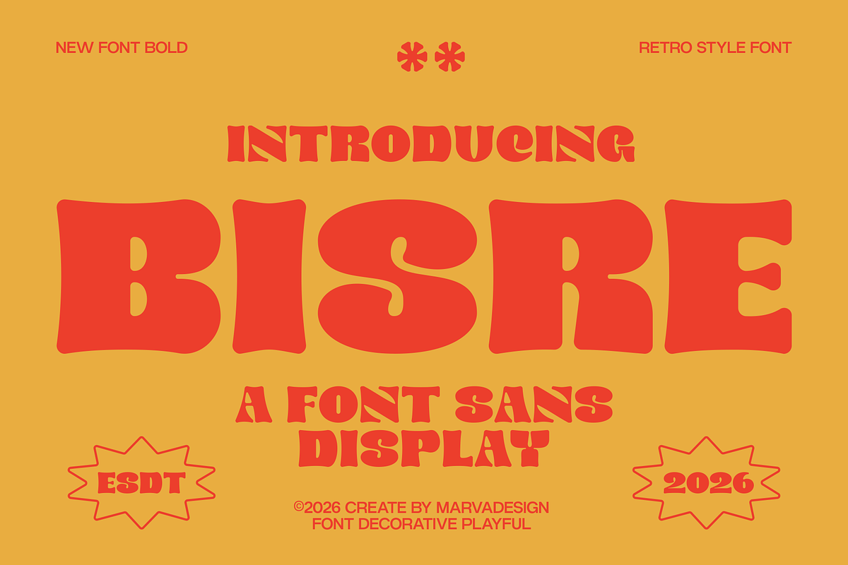 Bisre - Bold Display Font, a Sans Serif Font by Marvadesign (Photo 1 of 13)