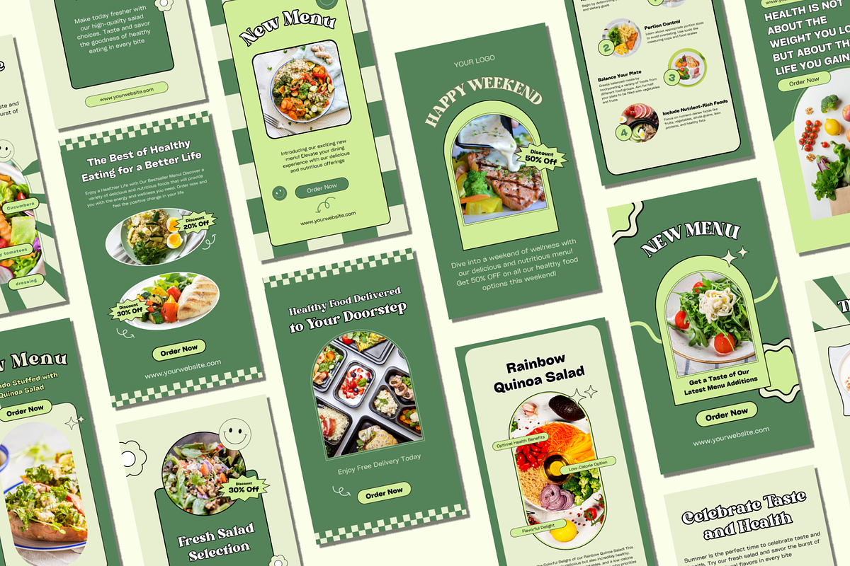 Sheena Healthy Food Canva Template, a Social Media Template by Kohesif Studio (Photo 7 of 9)