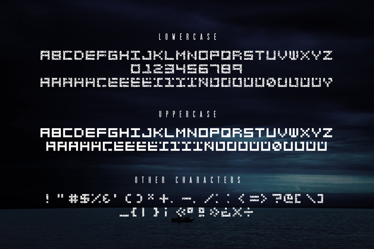 Eroded Tech Typeface preview 3