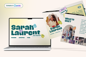 Retro UGC Portfolio Template Canva, a Landing Page Template by Sixtysix Labs