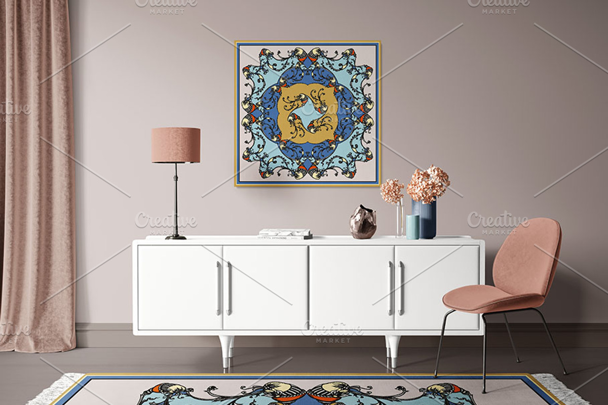Rococo Botanique Silk Scarves Design, a Decorative Illustration by ilustrinna (Photo 11 of 12)