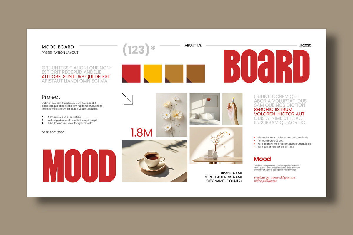 Modern Mood Board Template, an UI Kit Template by MightyDesign (Photo 3 of 6)