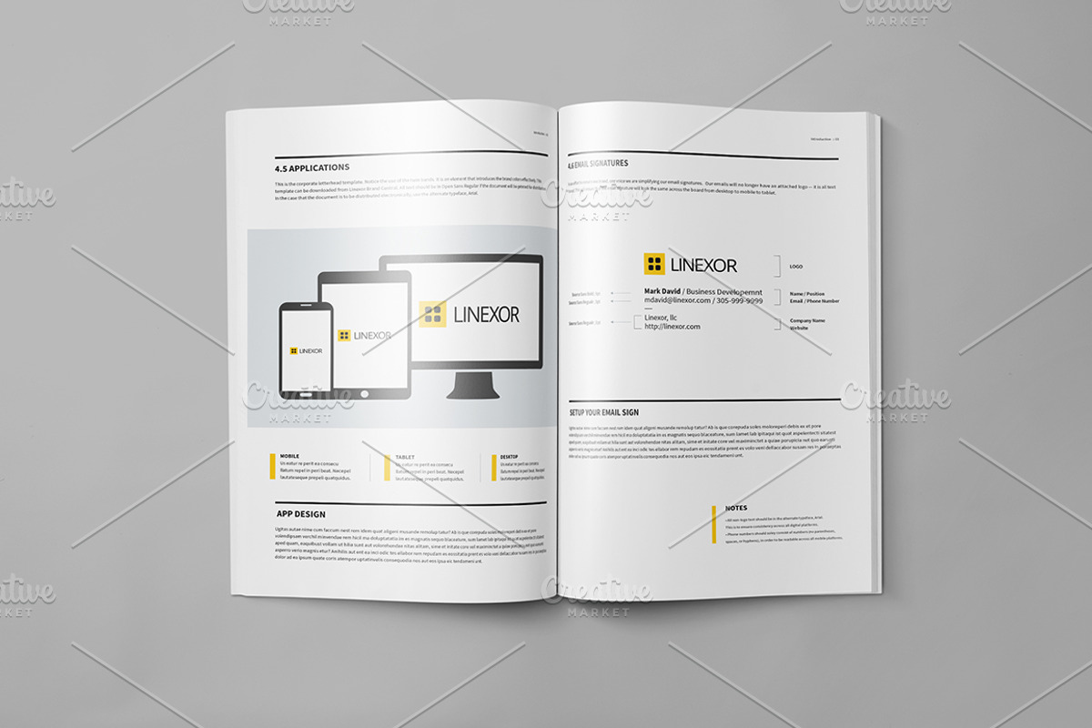 Brand Manual 32 Pages A4 / US Letter, a Brochure Template by Mastergfx (Photo 13 of 35)