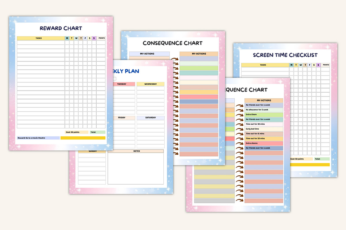 2026 Kids Task & Reward Charts preview 6
