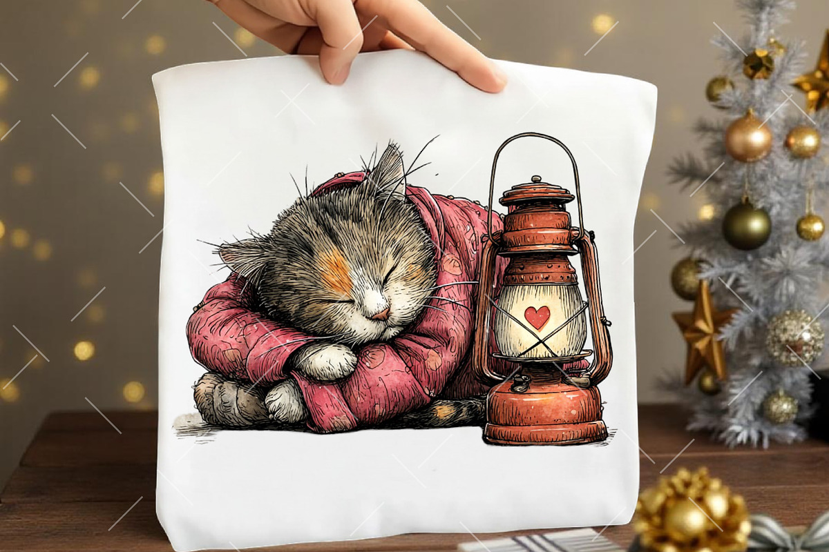 Whimsical Valentine Cat Clipart, an Illustration by OK Design (Photo 6 of 6)