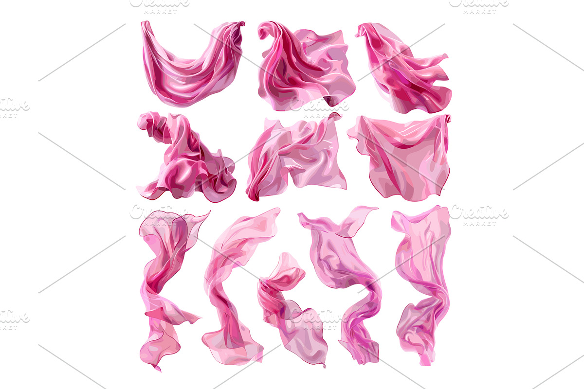 Silk flying neck scarf cartoon, an Illustration by Stock-Smart-Start