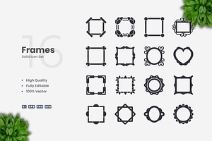 Frames Solid Icons, an Icon by Upnowgraphic