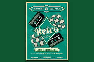 Retro Classics Party, a Flyer Template by Art and Flyers