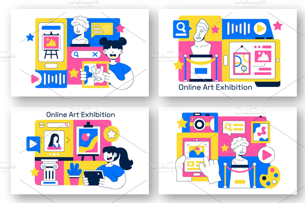 10 Online Art Exhibition Design, a Decorative Illustration by denayunebgt (Photo 2 of 4)
