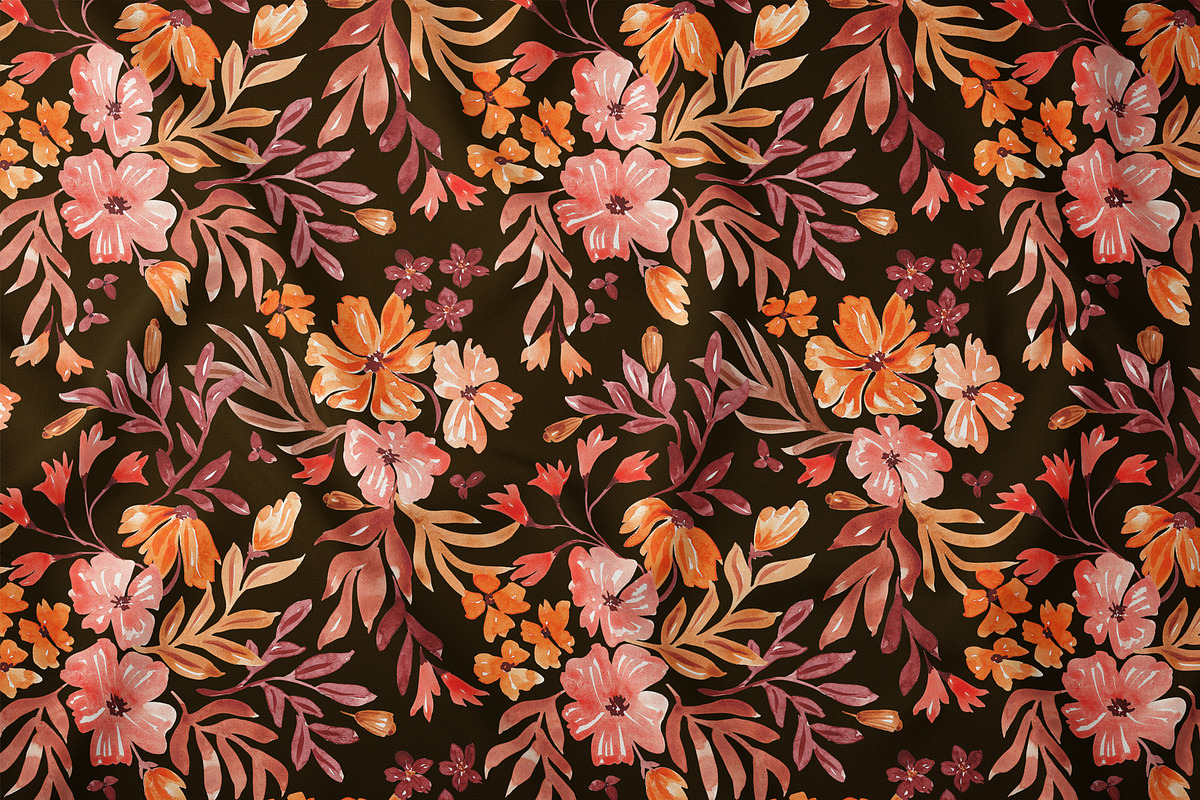 Fall floral seamless pattern, a Pattern Graphic by SirenaArt (Photo 12 of 19)