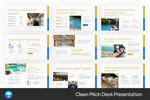 Clean Pitch Deck Keynote Templates, a Presentation Template by Fit-tee