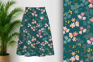 Misty Meadow Floral Seamless Repeat, a Pattern Graphic by Sharon Schwalbe