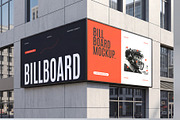 Billboard Mockup on Building Wall, an Advertising Mockup by graphypix (Thumbnail 1 of 4)
