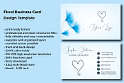 Floral Business Card Design Template, a Business Card Template by Kseniya-Omega (Thumbnail 2 of 4)