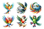 Watercolor parrot crazy Clipart, an Illustration by Daily.Designs (Thumbnail 4 of 5)