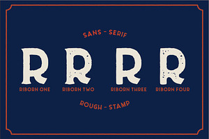 Riborn - Stamp Typeface