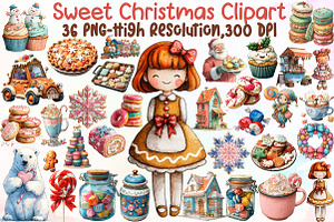 Sweet Christmas Clipart Bundle, an Illustration by Sublimation Artist