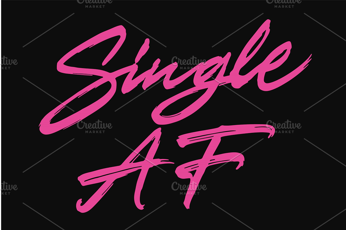 Single AF lettering, an Illustration by Zagach Letters