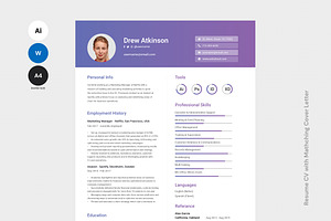 Modern Marketing Manager Resume, a Resume Template by iDoodle Studio