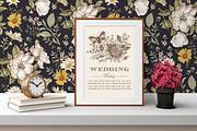 Set Seamless Flowers Dogrose Pattern, a Pattern Graphic by Vintage (Thumbnail 5 of 10)