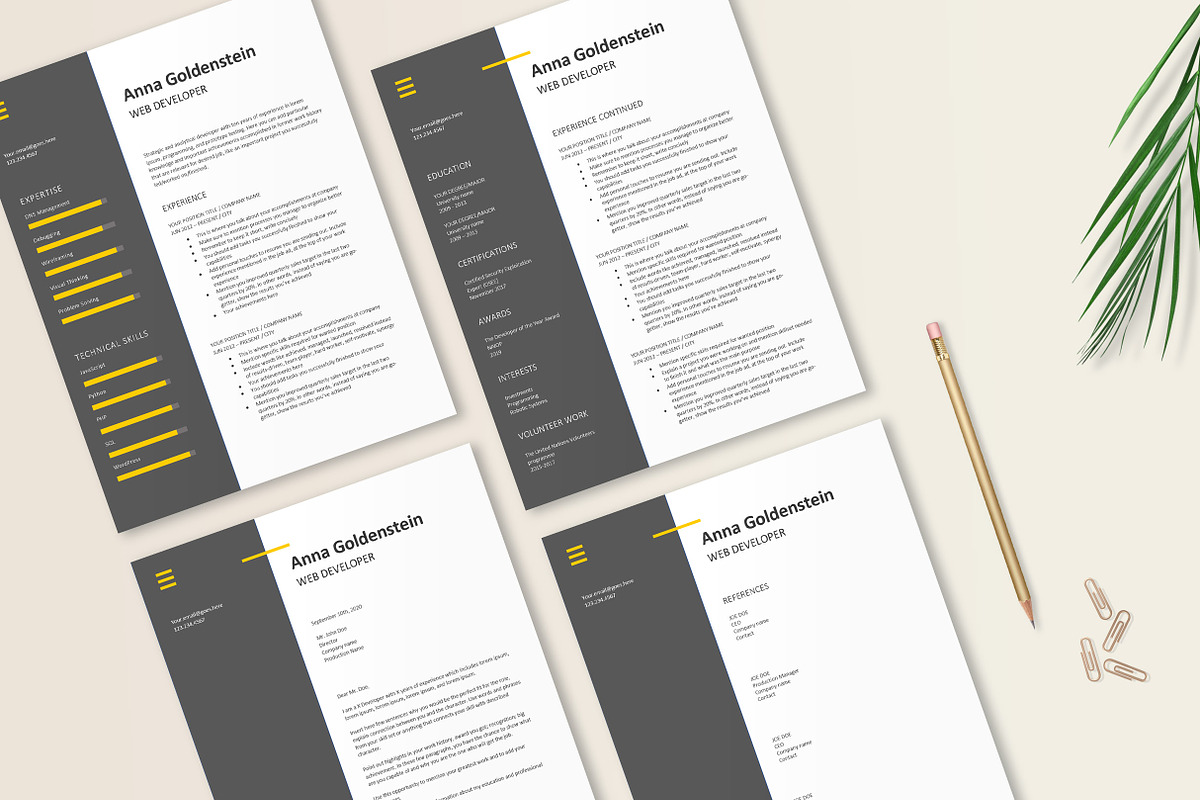 Web Developer Resume | IT Tech CV, a Resume Template by Stanin Studio (Photo 7 of 10)