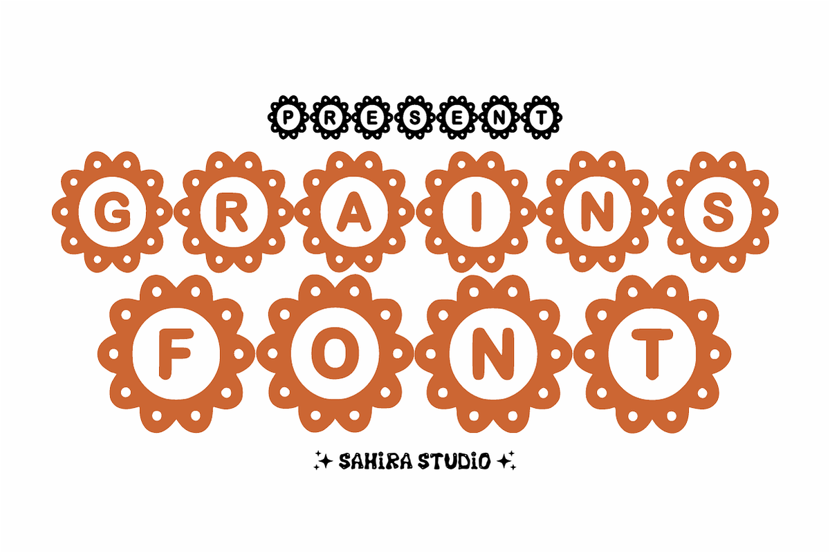 Grains - Floral Decorative Font, a Symbol Font by Sahira Studio (Photo 1 of 4)