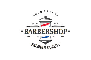 Barbershop Logo Old Design Retro