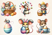 Funny Easter Mouse Clipart, an Illustration by DreamArtGraphic (Thumbnail 4 of 4)