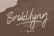 Brokllyng Brush Signature, a Script Font by Creatype Studio (Thumbnail 1 of 12)
