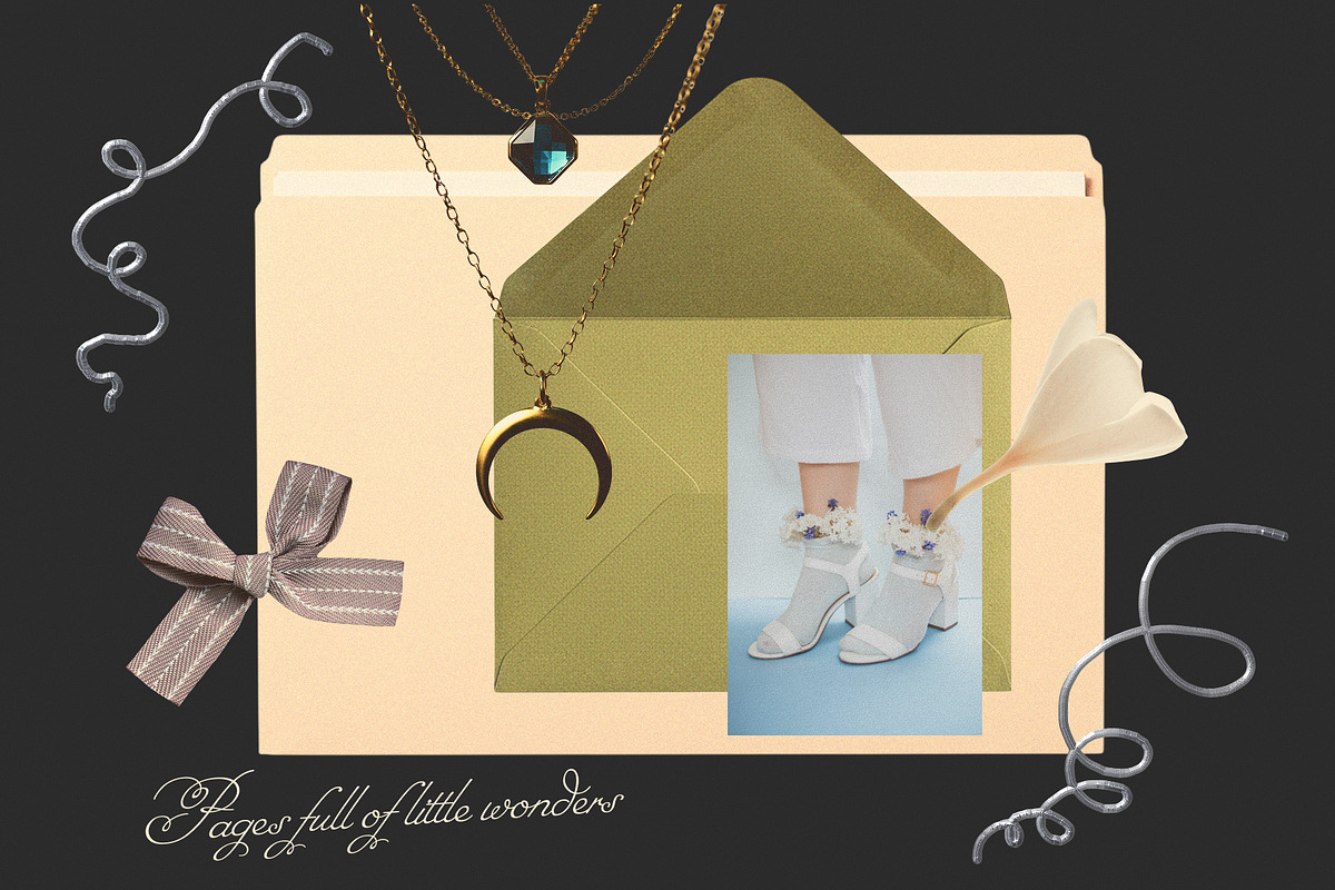 Silver Swirls Charms Collage Kit, an Object Graphic by Anzhelika (Photo 5 of 11)