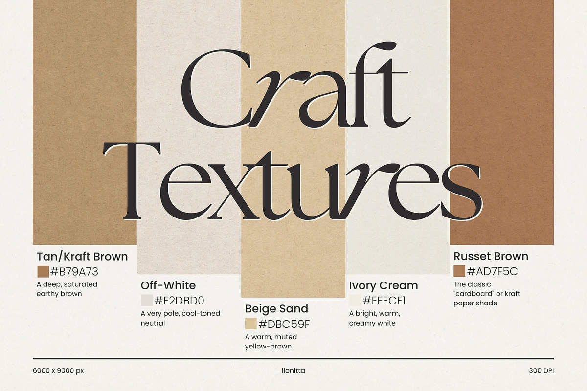 Craft Textures Cardboard Papers, a Texture Graphic by ilonitta (Photo 1 of 12)