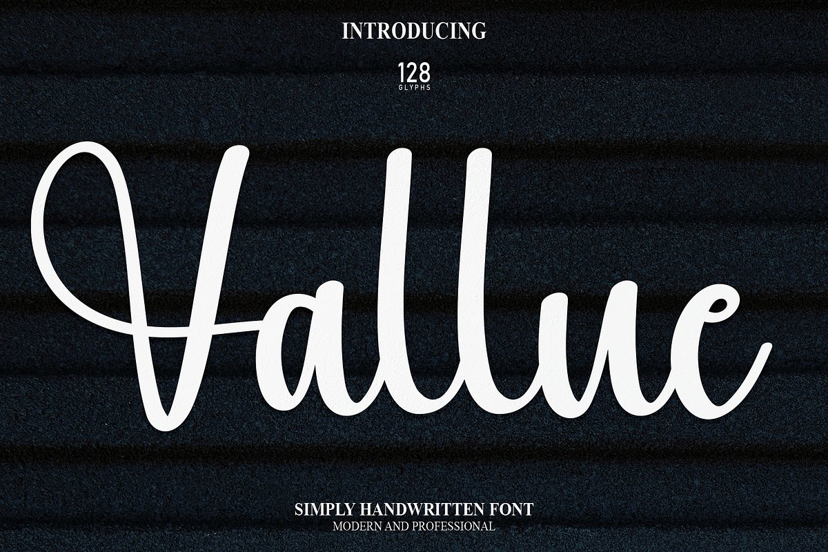 Vallue | Script Font, a Script Font by Scratchones (Photo 1 of 8)