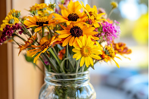 Bright bouquet of yellow and orange, an Abstract Photo by Lermont51