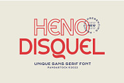 Heno Disquel - Sans Serif Style, a Sans Serif Font by Imoodev (Thumbnail 1 of 5)